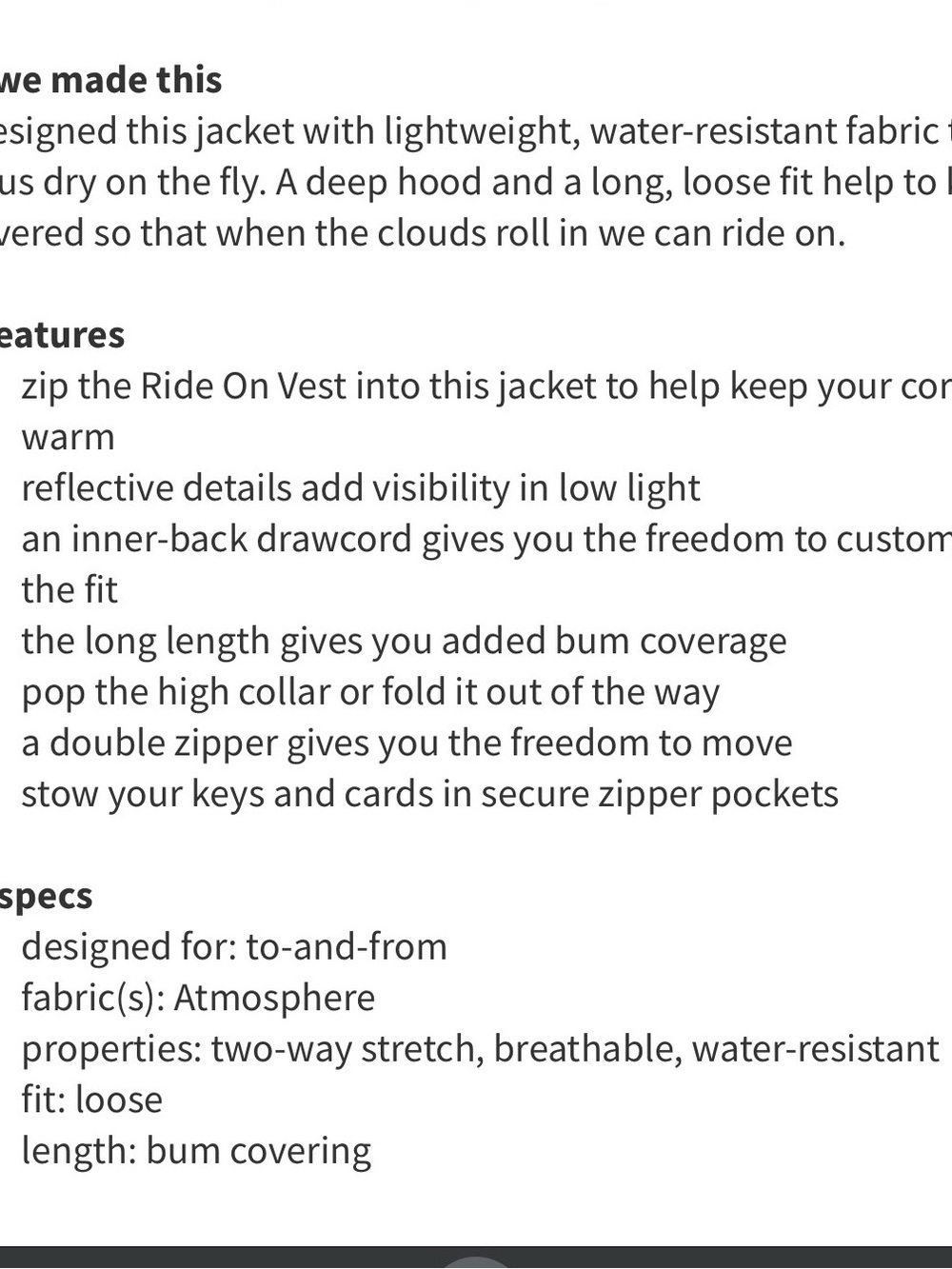 Lululemon Ride On Rain Jacket - Picture 8 of 16
